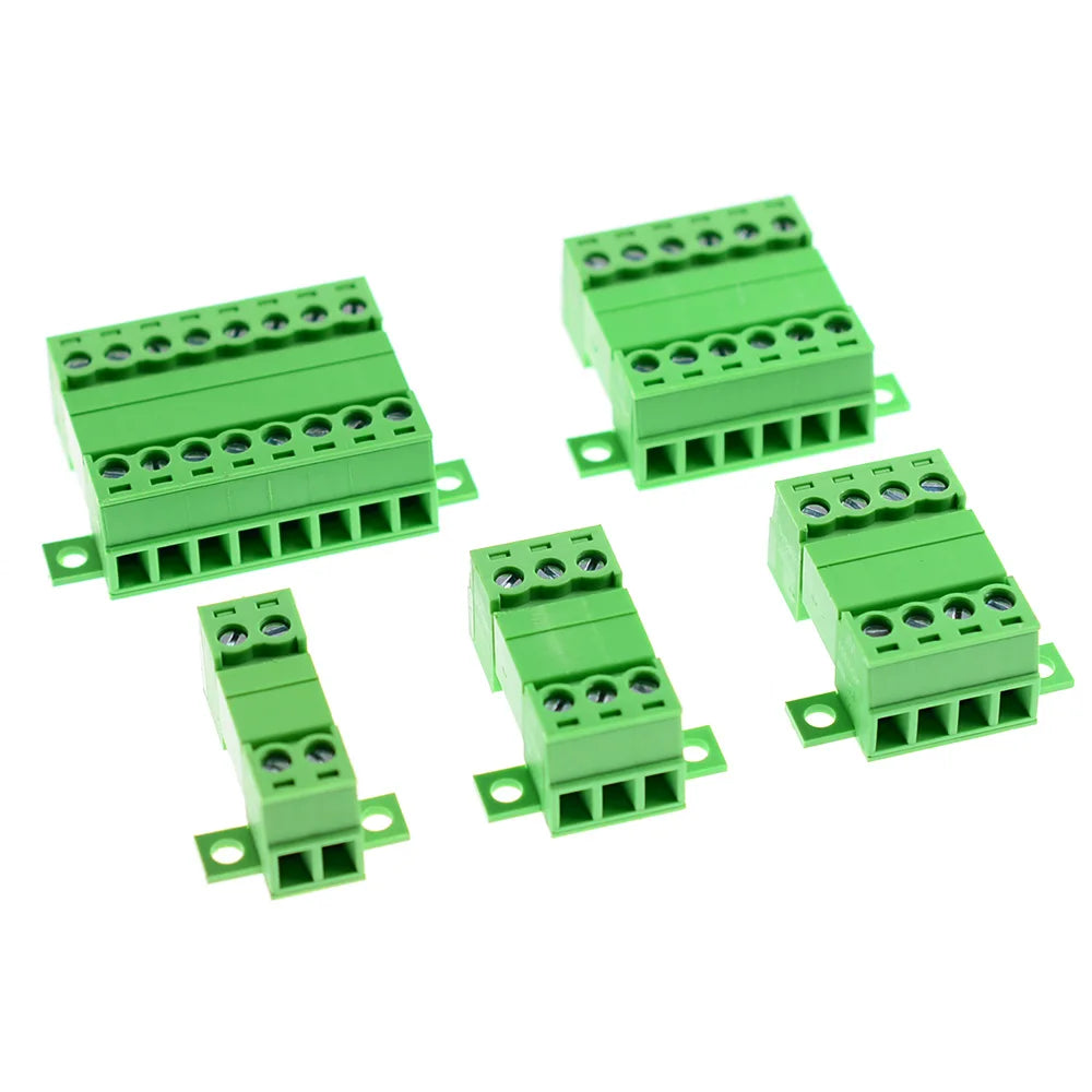 1Sets Solderless Docking Type 15EDG 3.81MM Screw Terminal Block Connector PCB plug-in type 15EDGRKC 3.81 Green Terminal Block