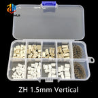 1 Box JST Connector Assortment Kit - SH1.0/ZH1.5/PH2.0/XH2.54 2-5Pin Male/Female Socket with Horizontal/Vertical Header