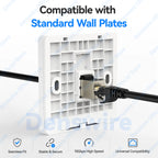 Denswire Keystone Jack RJ45 Inline Coupler Shielded for CAT6/CAT6A/CAT7 RJ45 Female to Female Insert Coupler Ethernet Adapter