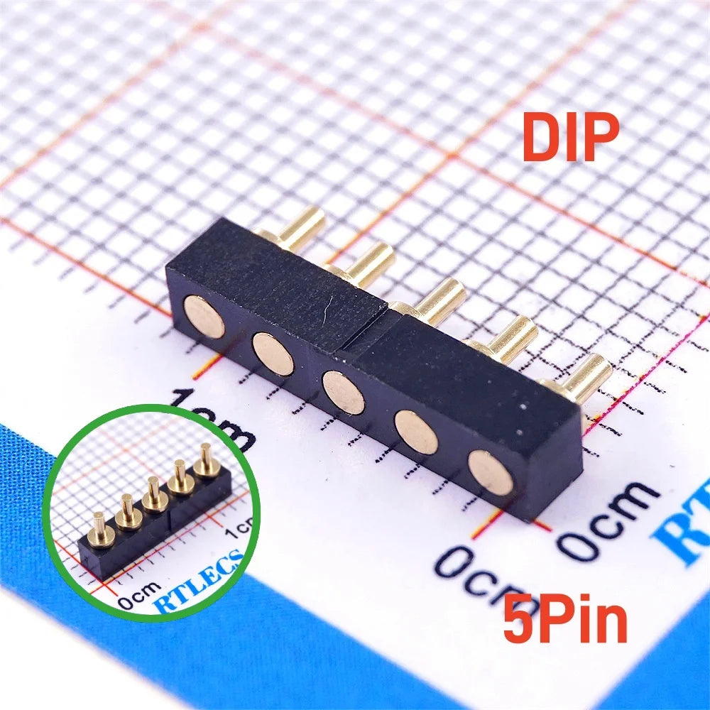 5 20Pcs Target Contact PAD Connector DIP 2.54 MM Grid 2 3 4 5 6 7 8 10 Position SMD Pogo Pin Header Strip Battery Power Charge