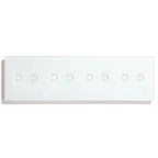 BSEED 1/2/3Gang Touch Switch Double Light Switch Triple Sensor Switch 1Way EU Standard Glass Panel Blue Back Light White Series