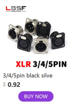 3/4/5pin Round Male/Female Metal XLR Speaker Panel mount socket Connector Adapter Audio Microphone Socket