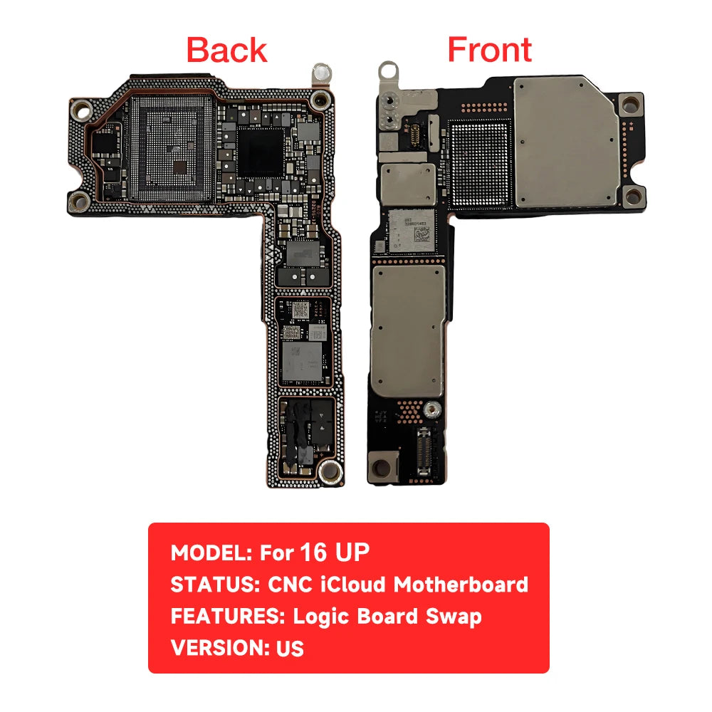 CNC Cut Motherboard for iPhone 16 16Plus 16Pro Max Upper Lower Board No NAND Logic Board Swap US EU Version Repair Parts