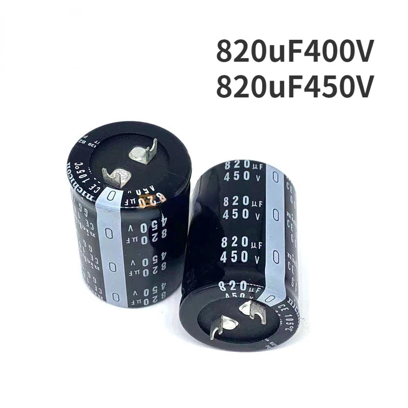 (1pcs) Nichicon 450V 820UF Air Conditioner Aluminum Electrolytic Capacitor Frequency Converter 820UF 400V Flat Foot Square Angle