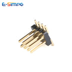 100pcs 1.27mm SMT Header Double Row SMD 2X3/4/5/10/20/25/40/50P Single Plastic Gold-plated B=4.3mm PCB Male Pin Header Connector