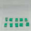 10pcs Box Jcase Fuse kit 20A/30A/40A Square Jcase Fuses Low Profile Box Shaped Fuse fusible for SUV Cars Trucks Boats Automotive