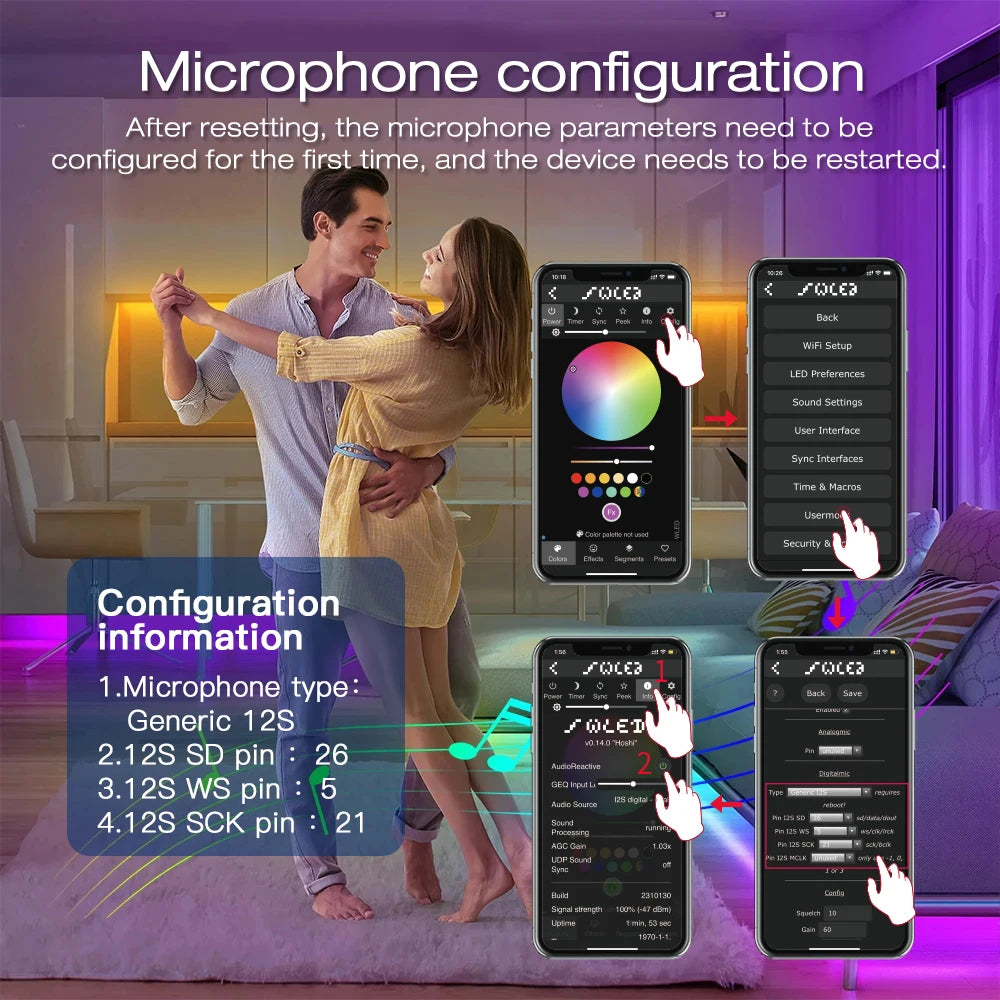GLEDOPTO WLED ESP32 ESP8266 Ultra Mini LED Controller Multi Color RGB IC Addressable for Table Computer TV Backlight Dynamic ICs