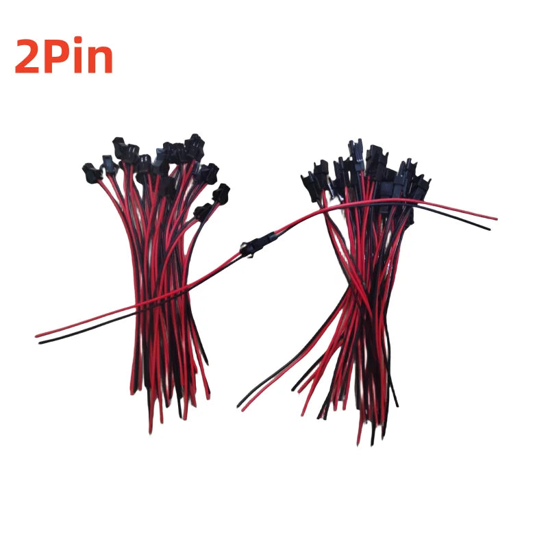 100Pairs 2pin/3pin 4pin 5pin 6Pin JST Male To Female Led Connector 15cm Wire for 2811 5050 RGB RGBW RGBCCT Led Strip Lamp Driver