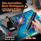 MINIWARE AirGo 140 Portable Hot Air Gun Soldering Station 140W PD USB C BGA Desoldering Rework Tool Smart Sleep Stand Kit