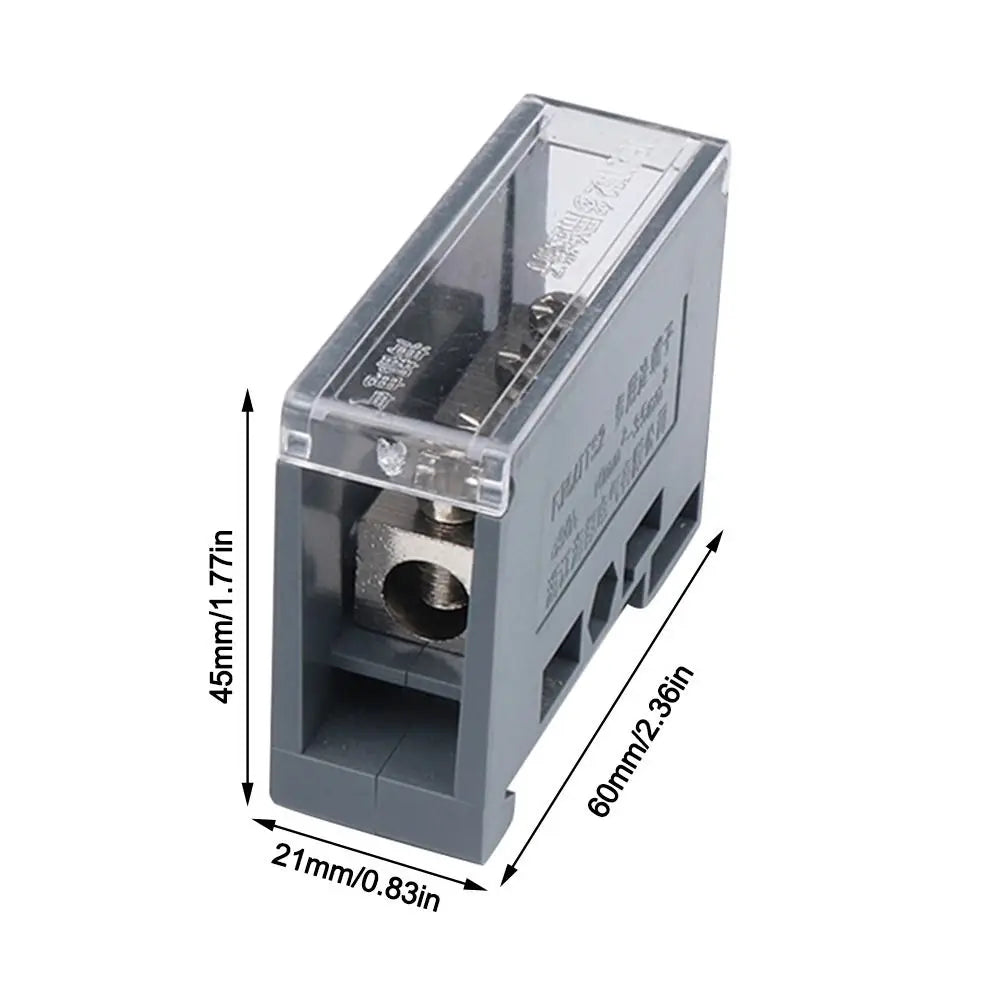 One in Multiple out Din Rail Terminal Block 150A Universal Distribution Box Wire Connector ABS/Copper Power Junction Box