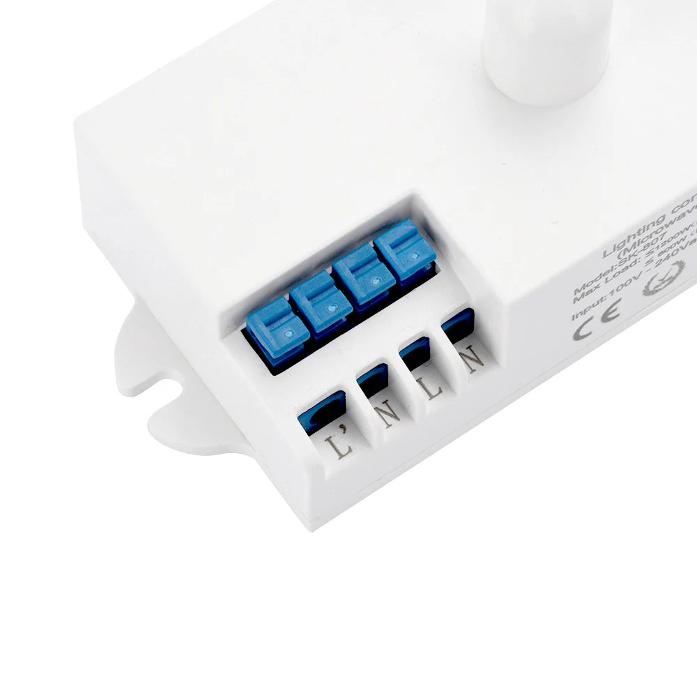 5.8GHz LED Microwave Radar Sensor Light Switch Human Body Motion Induction Sensor Controller Switch AC 220V-240V DC 12V 24V