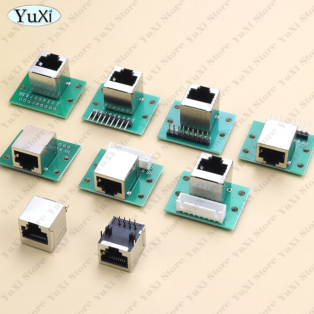 1-10pcs RJ45 Adapter Board To XH2.54 Modular Ethernet Connector Network Interface Breakout Board Pin Header 8P Adapters
