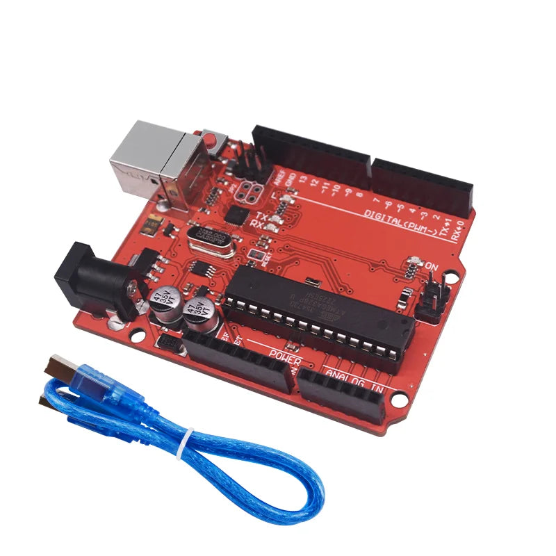 Arduino UNO R3 ATmega328P Development Board USB Cable 14 Digital I/O 6 Analog Inputs 16MHz DIY Electronics Project