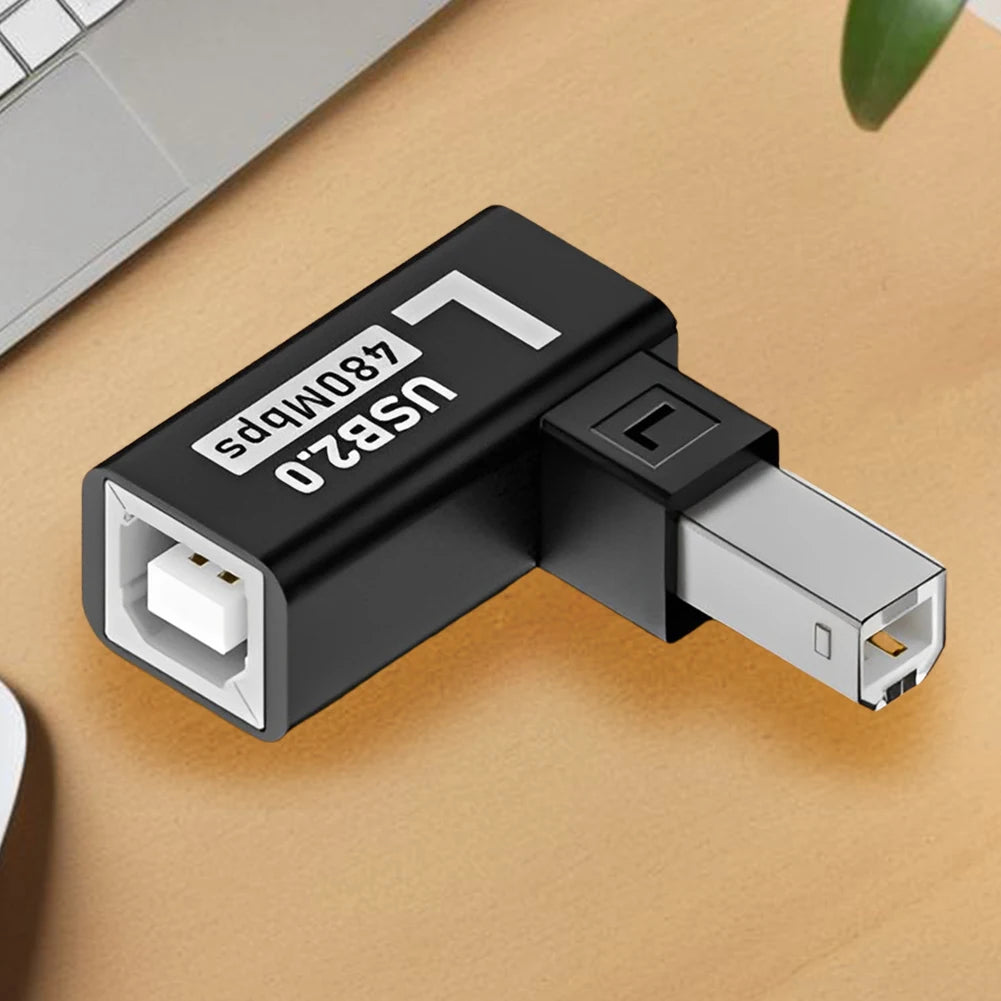 Elbow USB2.0 Printer Adapter USB Type B Male to Female For Printer Hard Drive Base Fax Machine Scanner USB 2.0 Printer Adapter