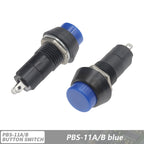 10PCS PBS-11A 12mm self-locking Plastic Push Button Switch Latching Switchs 1A 250V AC 2PIN PBS-11B
