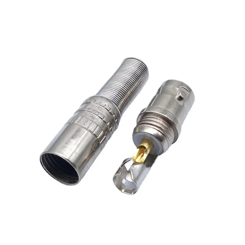 BNC Female Spring Tail Cable Soldering Adapter Q9 BNCK 75-5 BNC Injector for CCTV Video Monitor Connectors Welding Plug F1