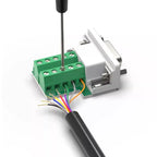DB9 RS232 Connector D-SUB 9 Pin Male Female Plug RS485 Breakout Terminals 21-24 AWG Wire Solderless Connectors