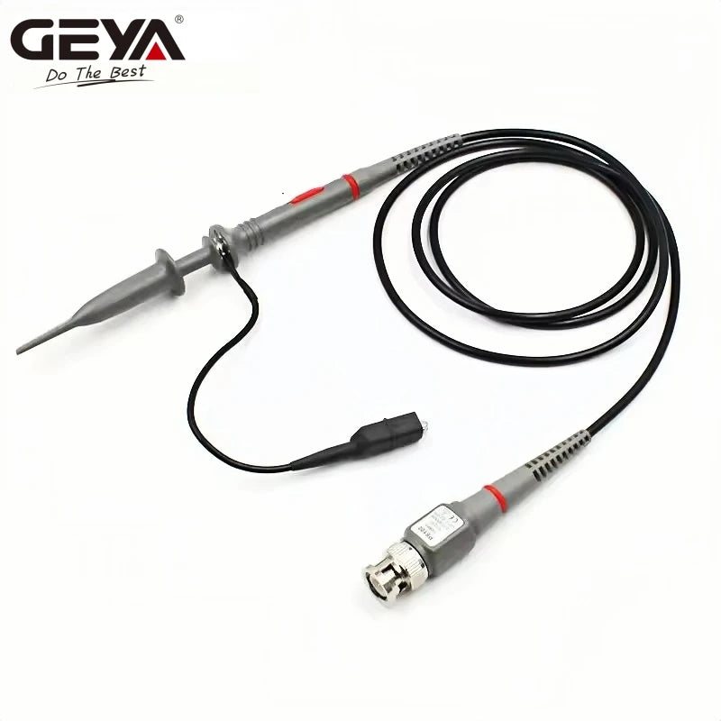 GEYA 2 Pcs 100 MHz Oscilloscope Probe 1X/10X Adjustable Attenuation Switch BNC Clip Test Lead Input Voltage10:1 Scope Probe Kit