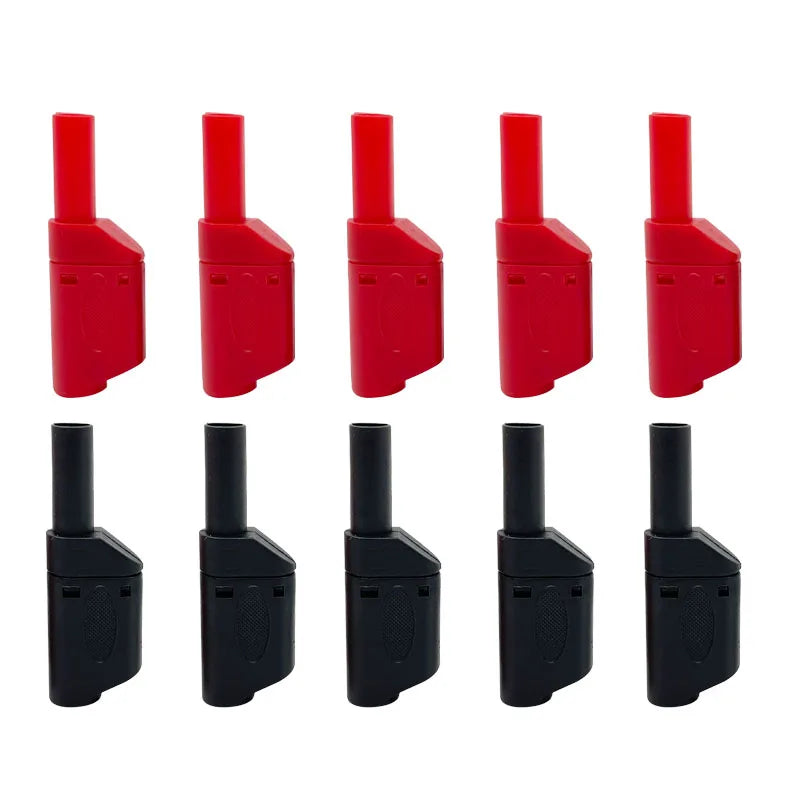 20Pcs Retractable Sheath Stackable 4mm Banana Plugs Nickel-plated Lantern Plug  Solder Banana Plug Connector with Sheath