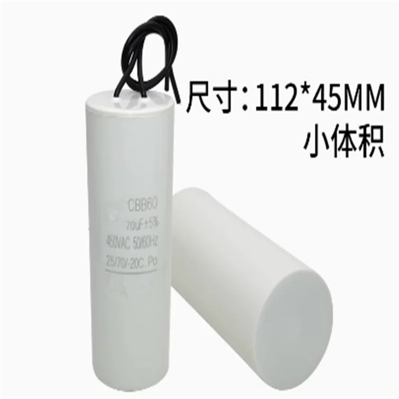 CBB60 450V motor washing machine dehydrator water pump starting capacitance 5UF 10 20UF 25UF 30UF 35UF 40UF 45UF 50UF 55UF 100UF