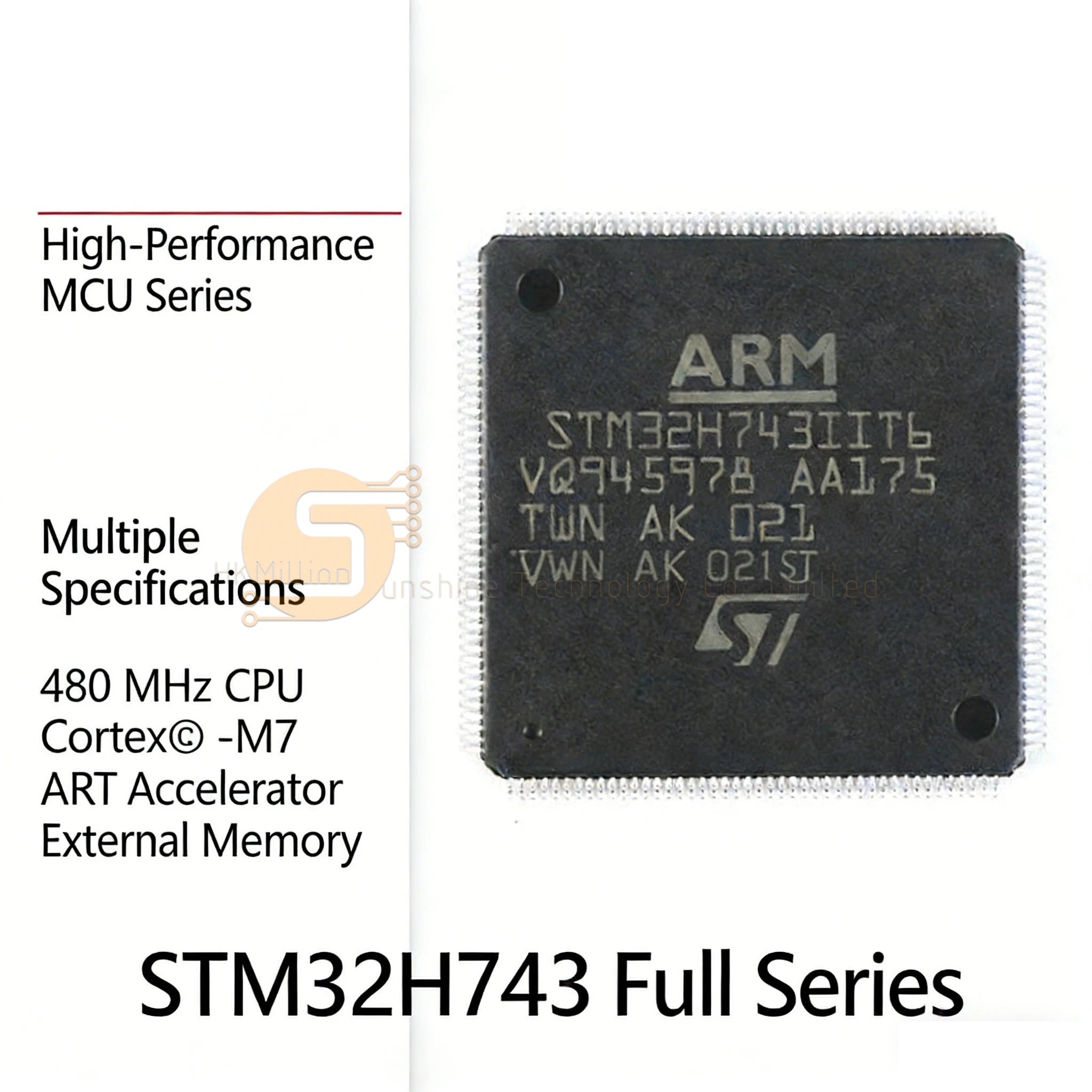 STM32H743AII6 STM32H743ZGT6 STM32H743VIT6 STM32H743VGT6 STM32H743IIT6 STM32H743IGT6 MCU ARM  32-Bit LQFP BGA