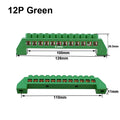 Blue Green White Bridge Design Zero Line 4-12 Pole Screw Brass Copper Grounding Strip Terminal Block Connector Earth And Neutral