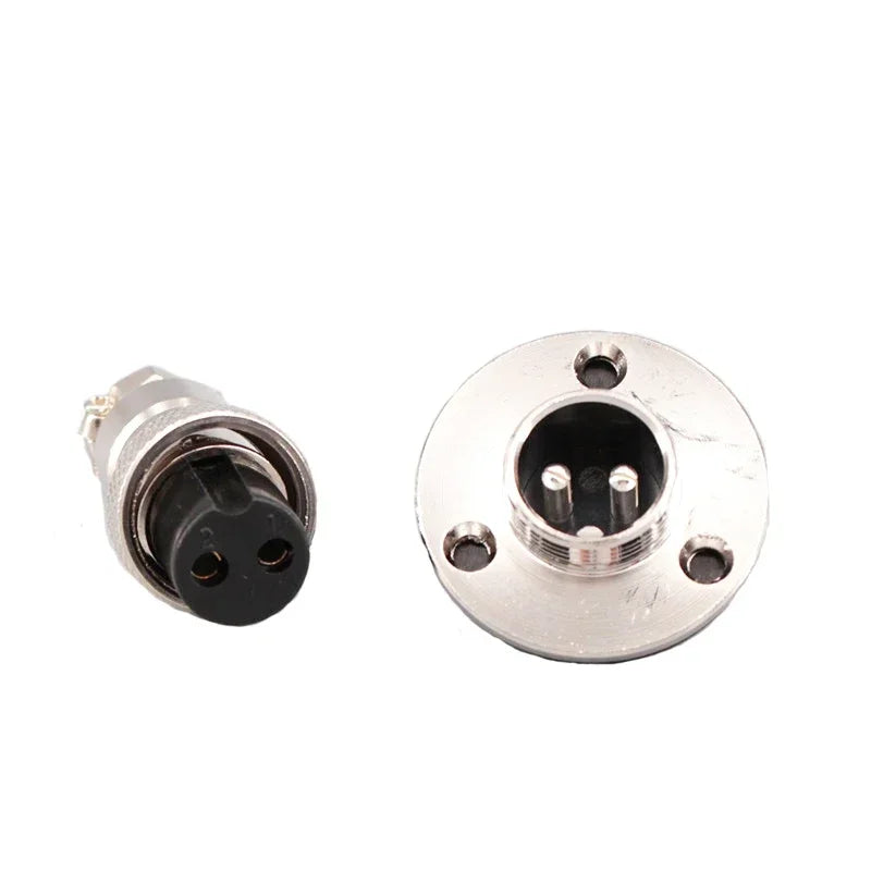 10Sets GX12 Aviation Socket Plug 2 3 4 5 6 7 Pin M16 DF16 Rhombus Flange Male Female Circular Connector Cable Panel Mount Solder
