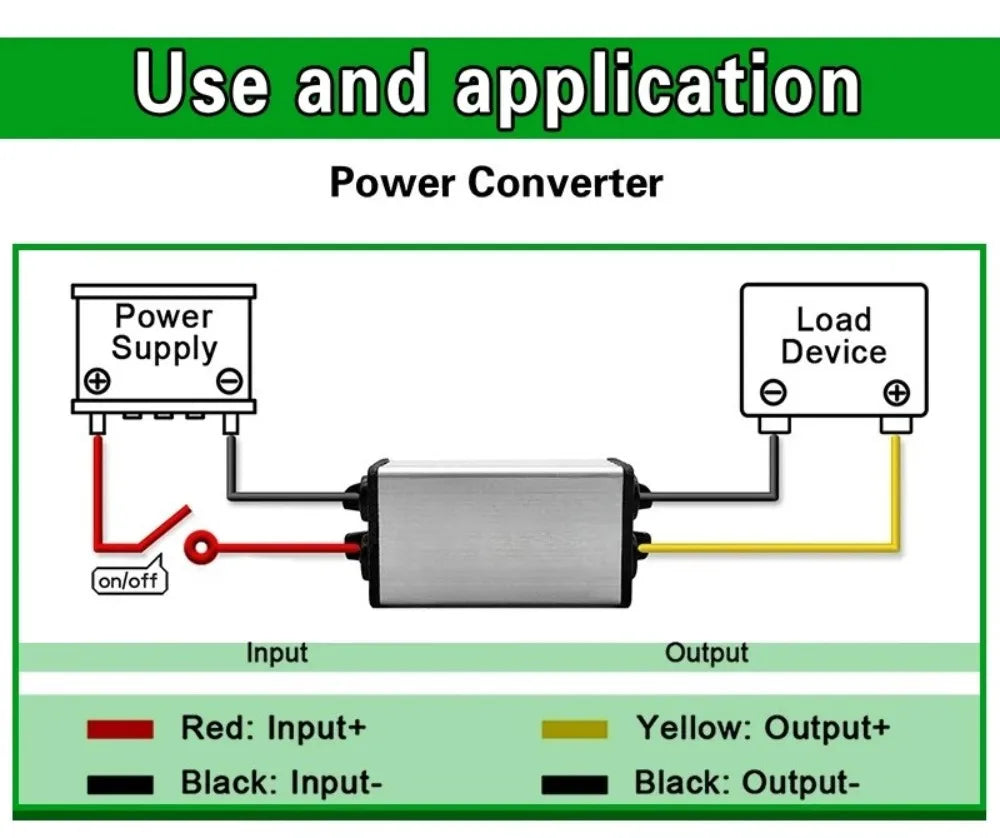DC 24V to 12V 1A-5A Converter Step Down Voltage Regulator for Auto Car Truck Vehicle Boat Buck Reducer Waterproof Module CE