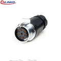 CNLINKO M28 8Pin Circular Aviation Connector Waterproof 15A 300V Solder Type Quick Snap Lock for Industrial Control Systems