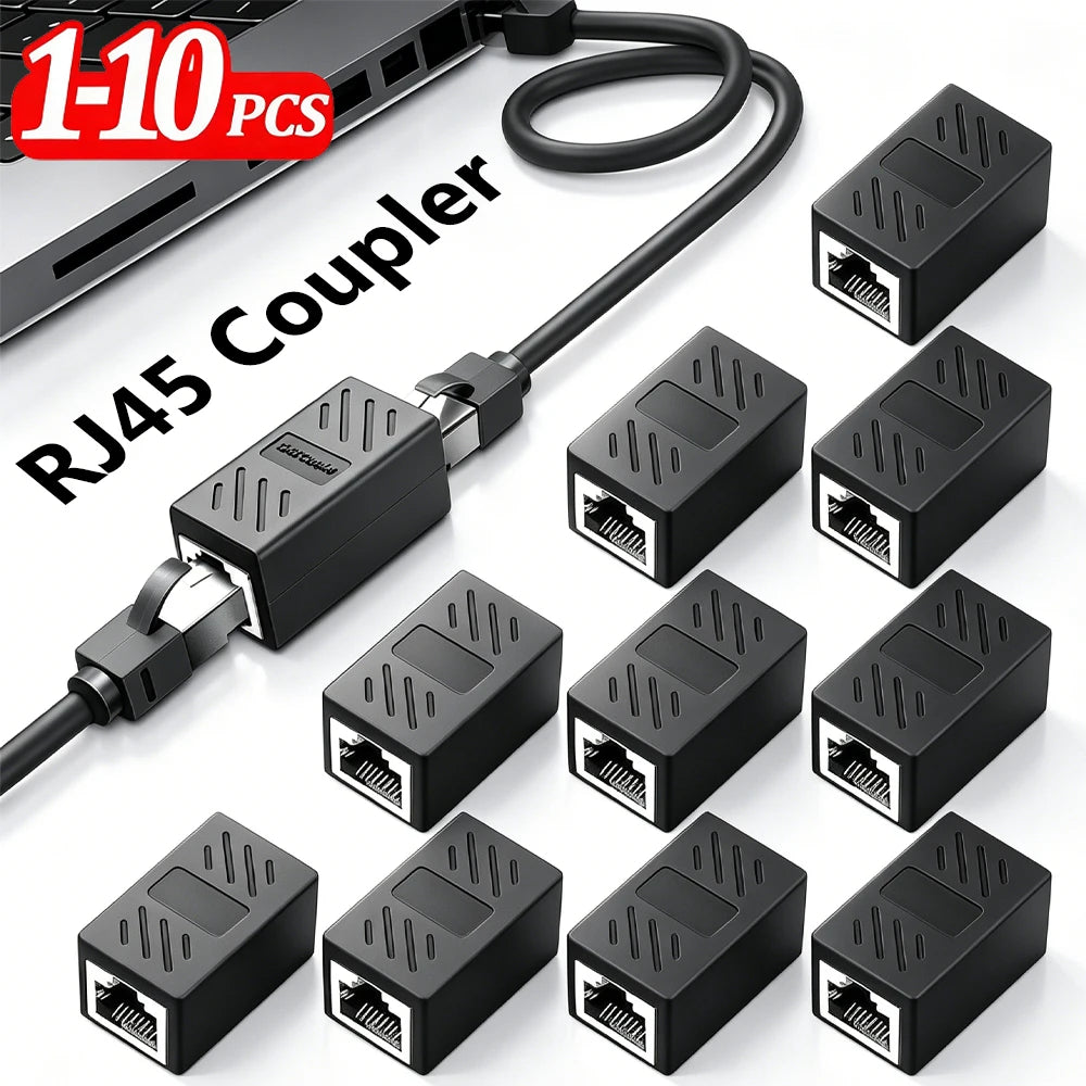 RJ45 Coupler Ethernet Cable Connectors Female To Female 1000Mbps High-speed Network Extender Adapters for Cat7/Cat6/Cat5/Cat5e