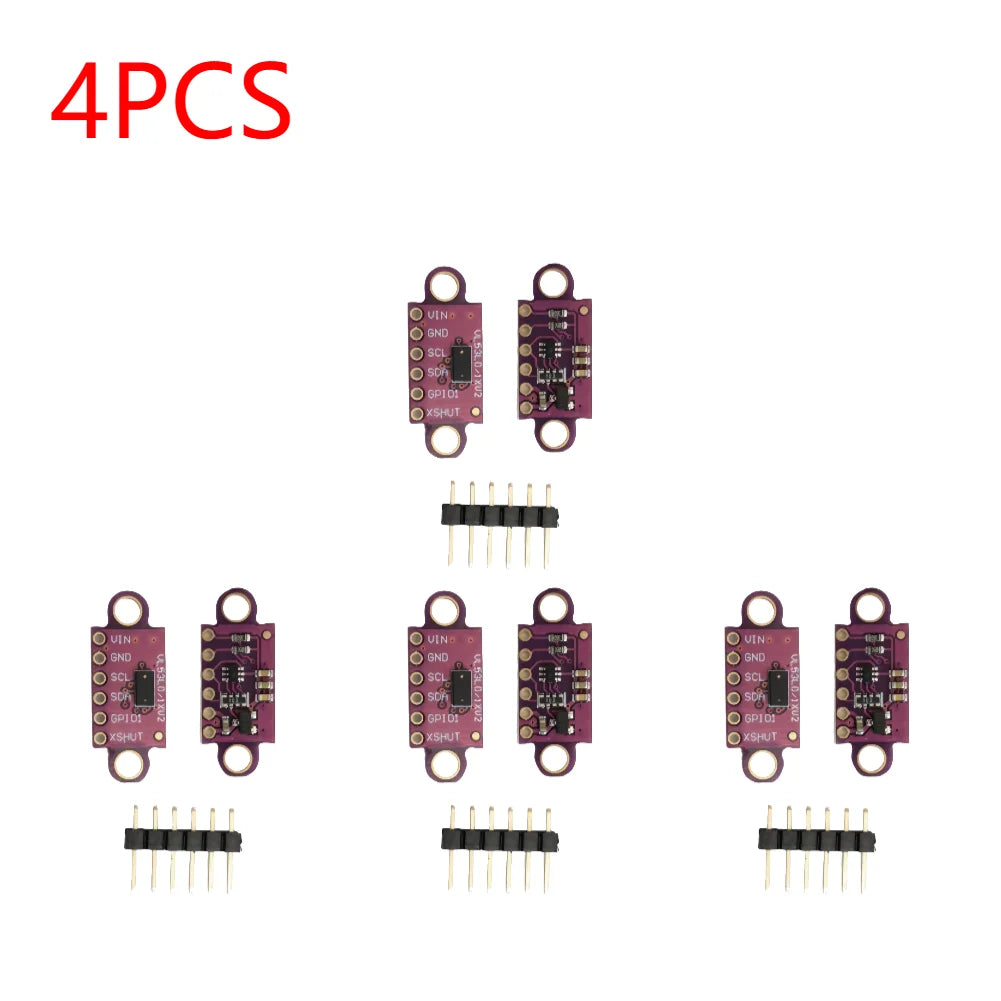 1-50PCS VL53L0X Time-of-Flight (ToF) Laser Ranging Sensor Breakout 940nm 3-5V GY-530 VL53L0X V2 Laser Distance Module IIC