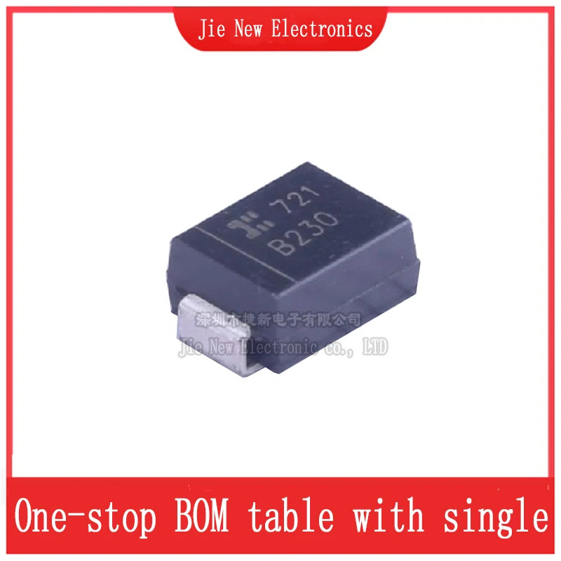 20PCS SMB(DO-214AA) B2100-13-F B220-13-F B230-13-F B240-13-F B250-13-F B260-13-F SMD Schottky Diode