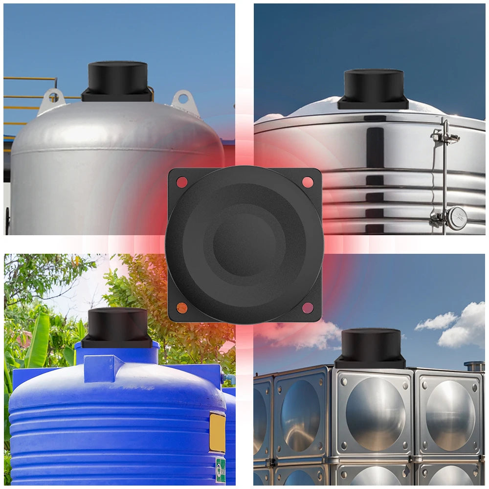 Tuya WiFi or ZIgbee Ultrasonic Water Level Sensor Wireless Gauge Water Tank Level Monitor Waterproof IP65 Water Leak Detector