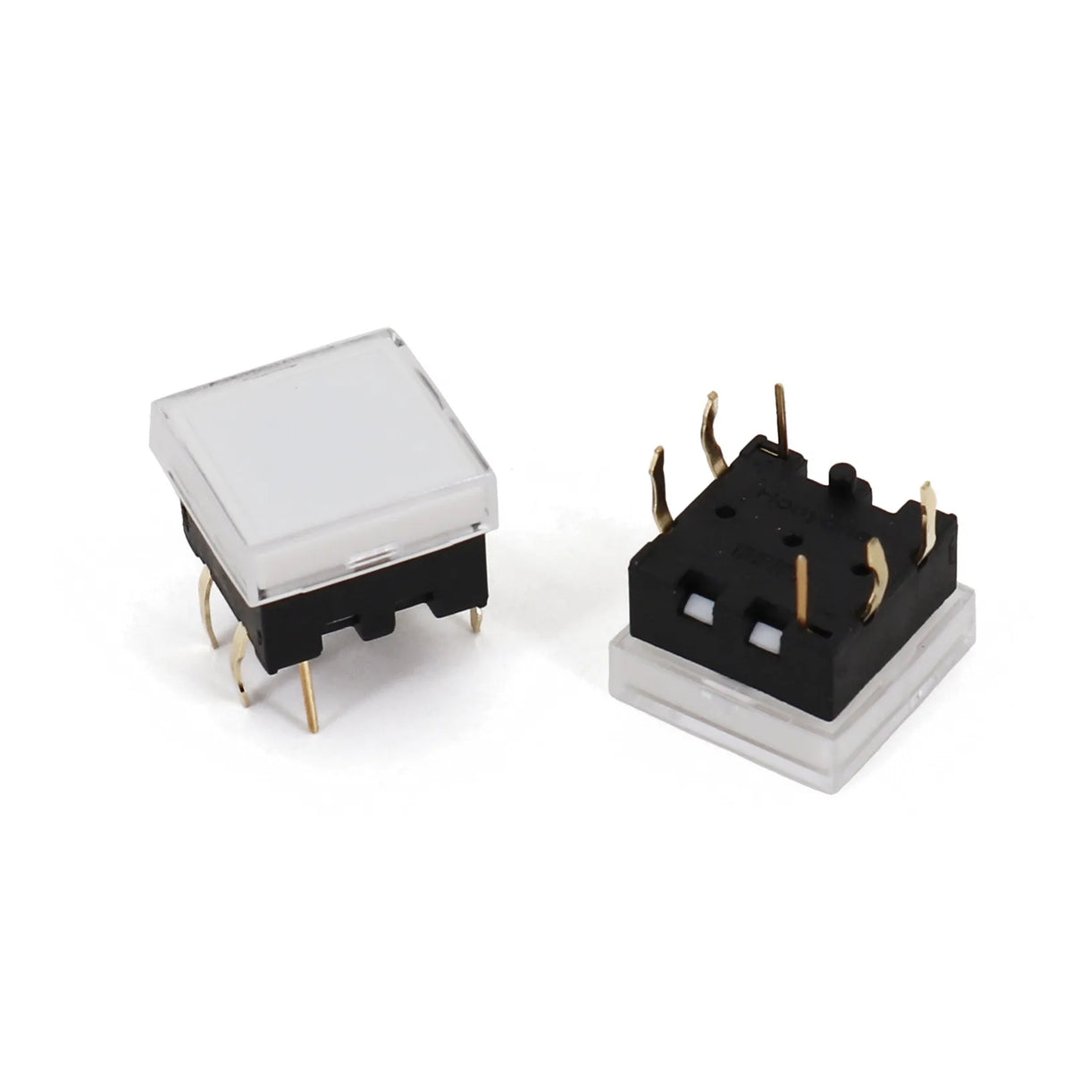 5Pcs TS12 Square 13.4 x 13.4mm 6Pin with LED Momentary SPST PCB Push Button Click Tact Switch