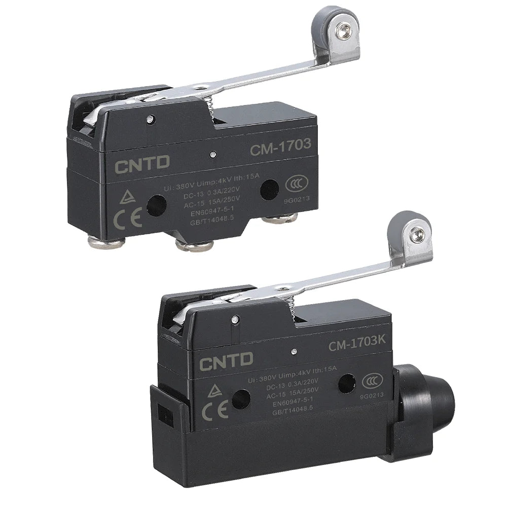 CNTD CM-1703 CM-1703K CM-1703N Micro Switch Limit Switch Travel Switch Self-Resetting Long Handle Roller Snap Action Electrical