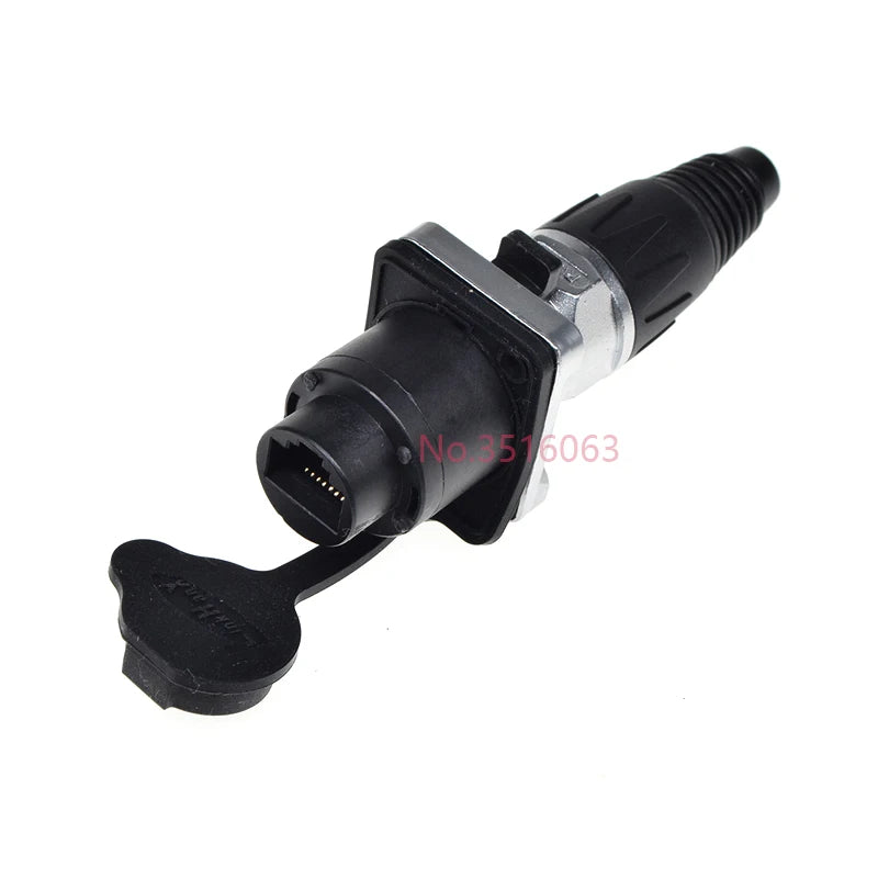 Waterproof IP65 Rj45 Male Plug + Female Socket Connector Panel Mounting Rj45 Network Ethernet Connector Adapter 8pin 8p8c