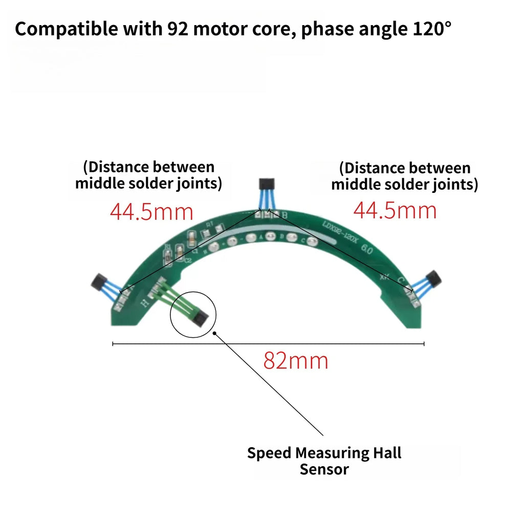 E-Bike Brushless Motor Hall Sensor Board LDX92-120X LDX110-120 14 Inch Motor Hall Signal Sensor Electric Bicycle Replacement
