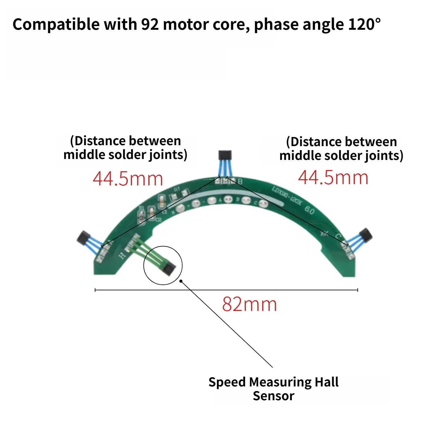 E-Bike Brushless Motor Hall Sensor Board LDX92-120X LDX110-120 14 Inch Motor Hall Signal Sensor Electric Bicycle Replacement