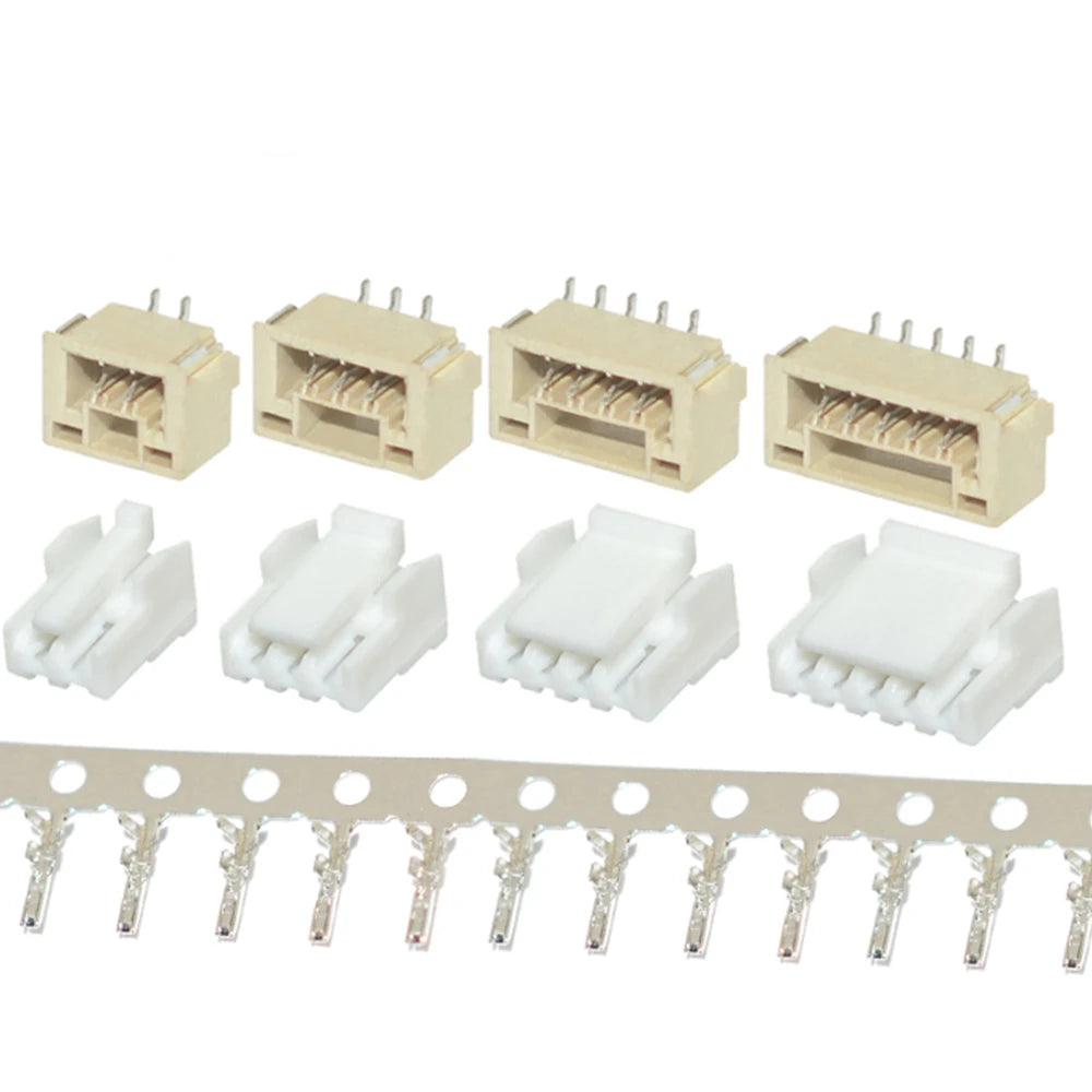 5/10sets GH1.25 GH 1.25 1.25mm with lock Connector Socket Pin Header Vertical Horizontal JST Housing Terminal 2 3 4 5 6 7 8 pin