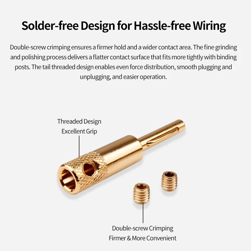 YYTCG- Connector Corrosion resistant banana plugs, audio, video, amplifiers, speakers, cable jacks, 4Pcs