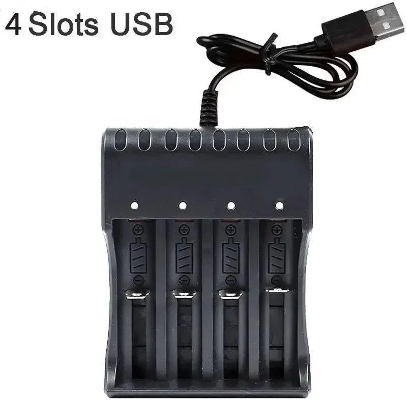 Dual 18650 Lithium Battery Charger for 18650 14650 Charging 4.2 / 3.7 V Rechargeable Battery Charger 1 / 2 / 4 Slots