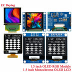 1.5 inch OLED Module 1.5" RGB Color 128x128 LCD LED Display Screen 128*128 SSD1327 SSD1351 SPI/IIC I2C for Arduino 4Pin 7Pin