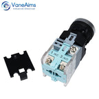 VaneAims 22MM FXB38 Plastic LED Light Push Button Switch 10A 12V 220V Momentary Latching ON/OFF Power Switch with Silver Contact