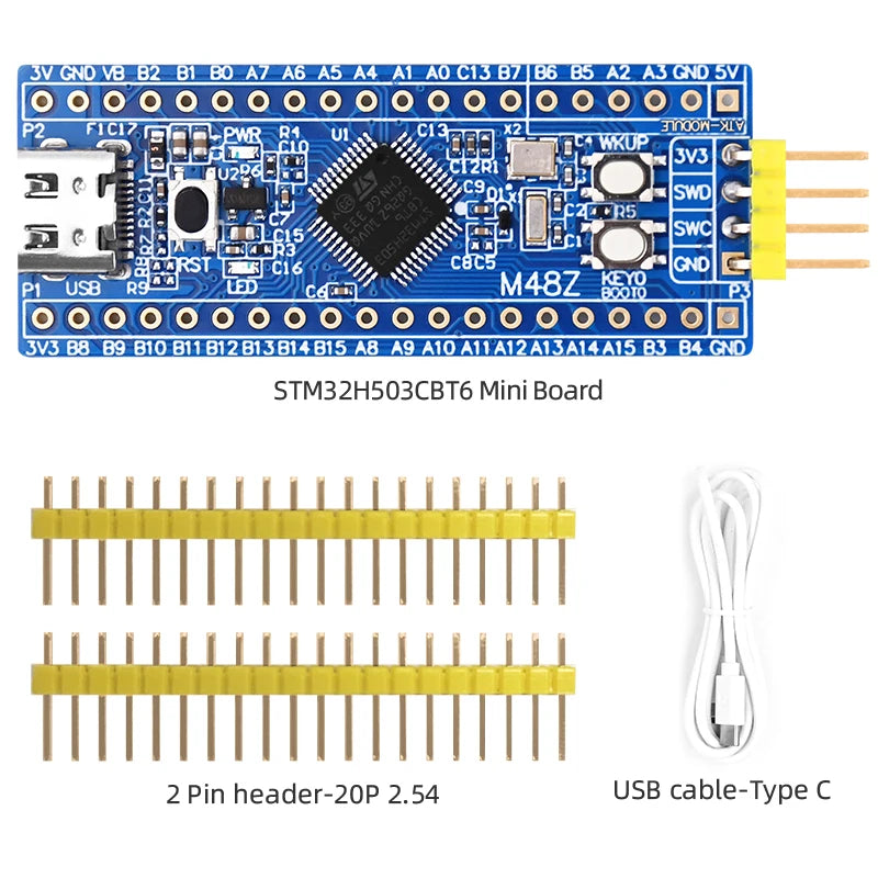 STM32H503CBT6 STM32F103C8T6 ARM STM32 Minimum System Development Board English Tutorial README Explanation