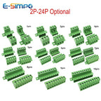 10Pairs Female Male Aerial Butt Weld with PCB Lock 2EDG15EDGRKC-5.08mm 2P-24P Plugin Screw Wire Cable Terminal Block Connector