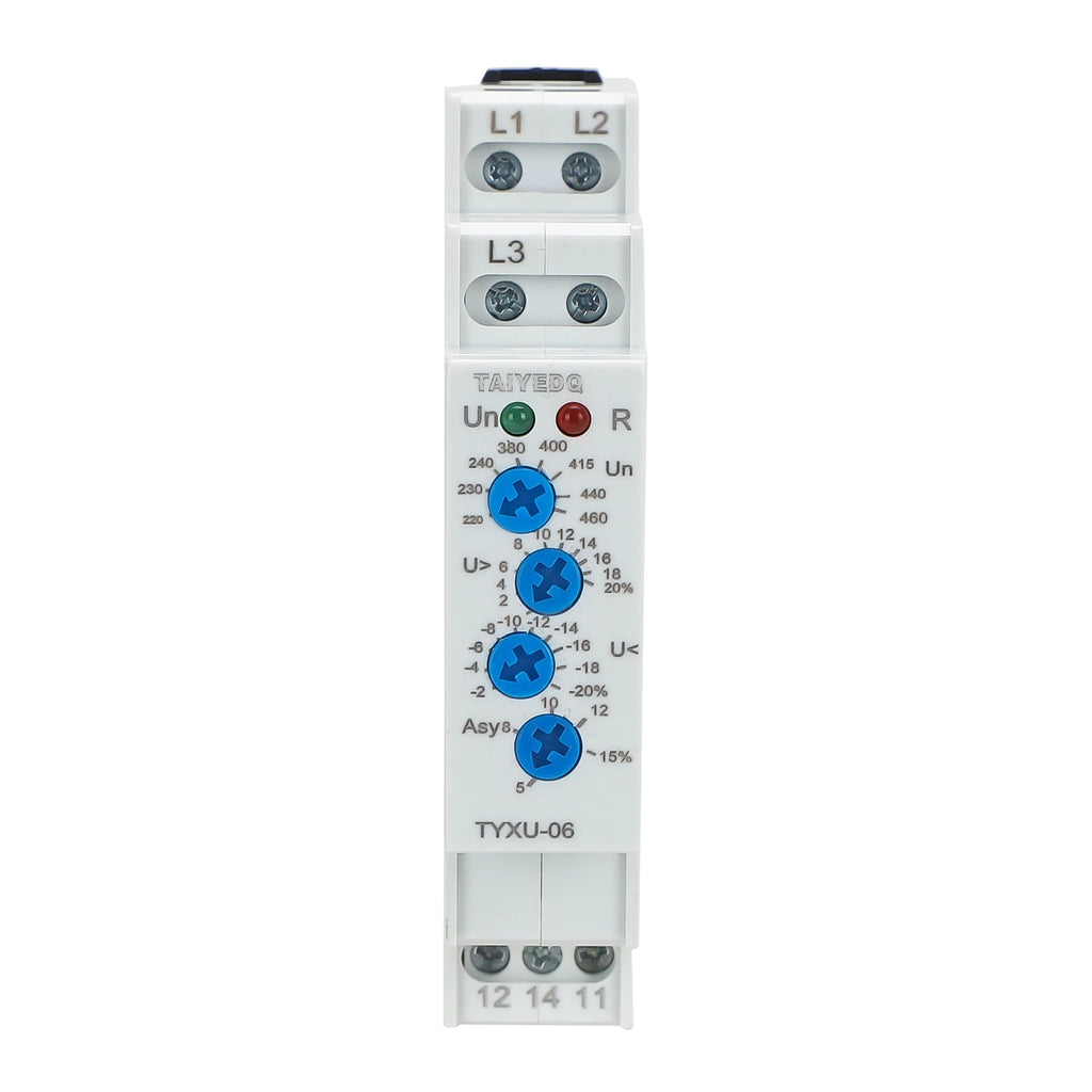 TYXU-06 3 Phase Failure Phase Sequence Voltage Monitoring Relay Voltage Sensing Protection Relay 460V
