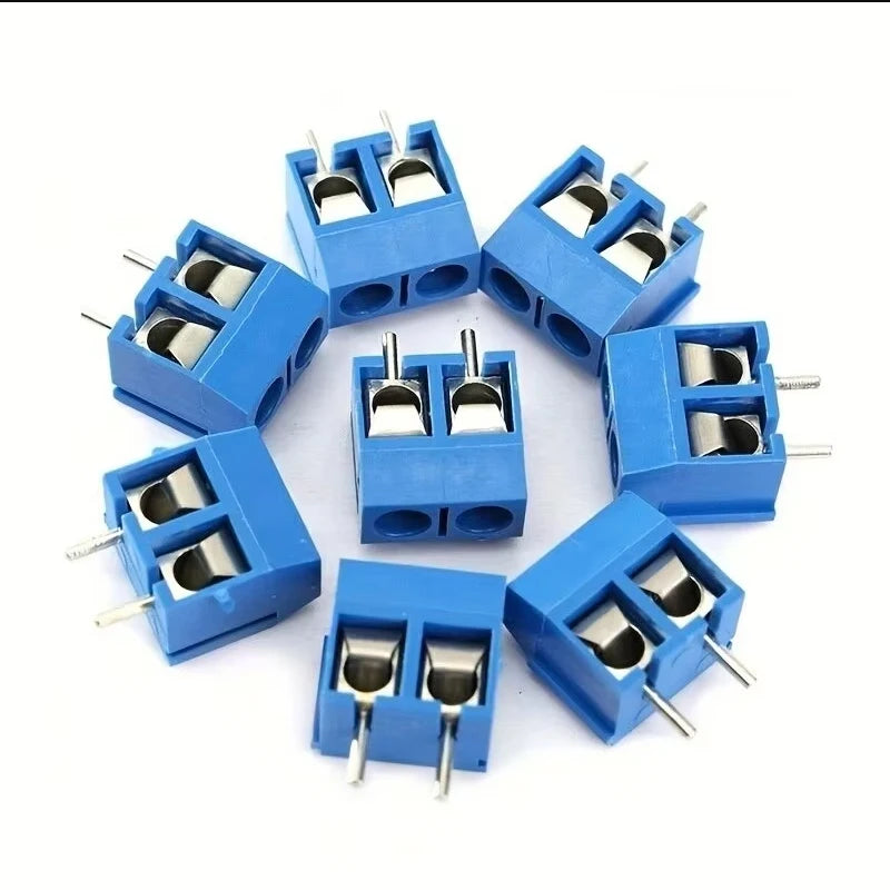 50PCS PCB Terminal Block Connector Pitch 5.0mm KF301 Straight Pin 2P 3P Screw PCB Terminal Blocks Connector Assortment Kit