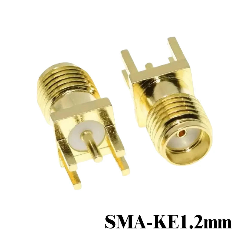 1.2mm Spacing Edge PCB Straight Right Angle Mount RF Copper Connector RPSMA-KE SMA-KE