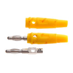 5PCS 4MM Green Yellow Banana Plugs Connector Solderless Video Musical Speaker Stackable Cable Wire Pin Banana Plug Connectors