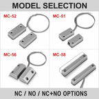 2 Pairs MC-51 MC-52 MC-56 MC-58 Wired Magnetic Door Window Contact Sensor NC NO Reed Switch for Metal Gate Security Alarm System